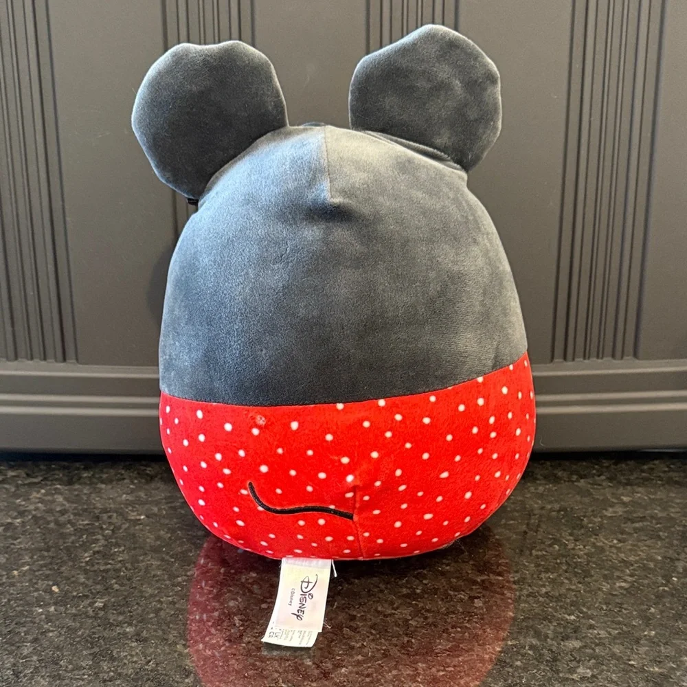 Disney/ squishmallows Mickey Valentine Plush Toy with Red and Black Design